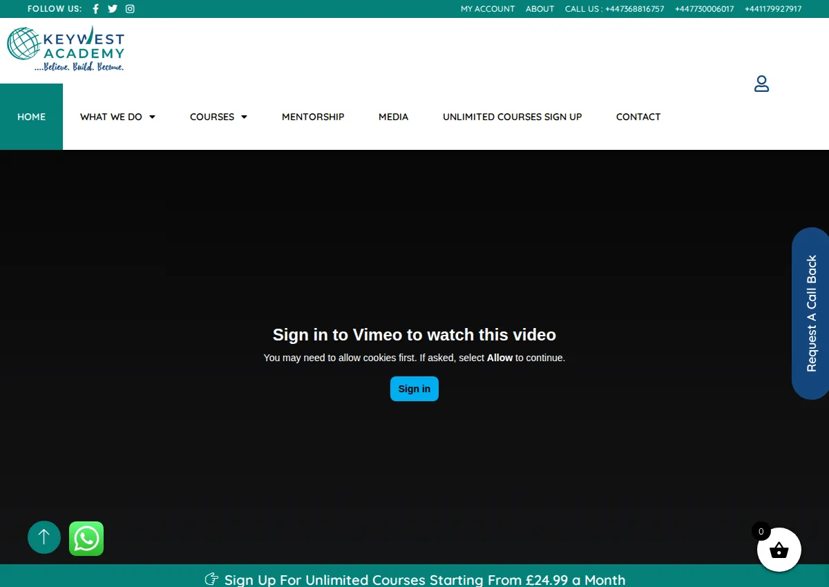 Store homepage