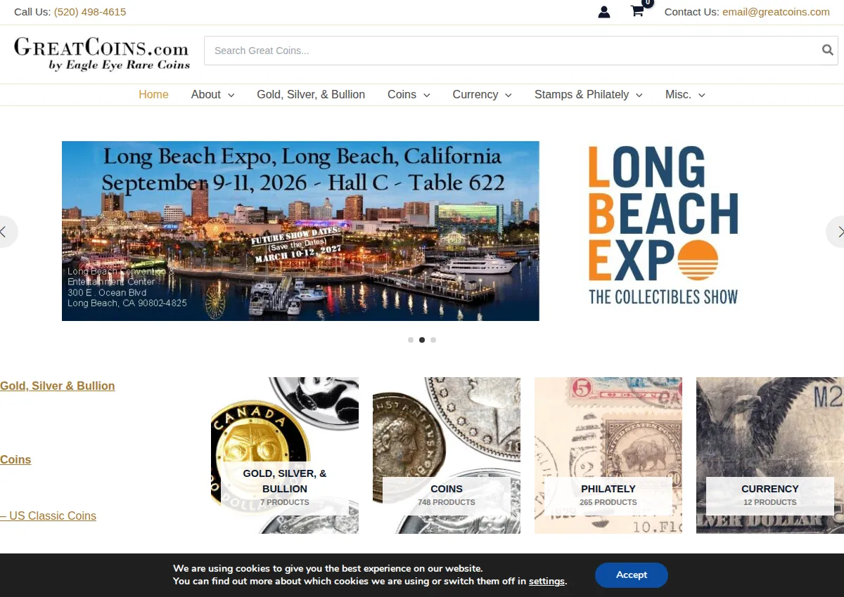 Store homepage