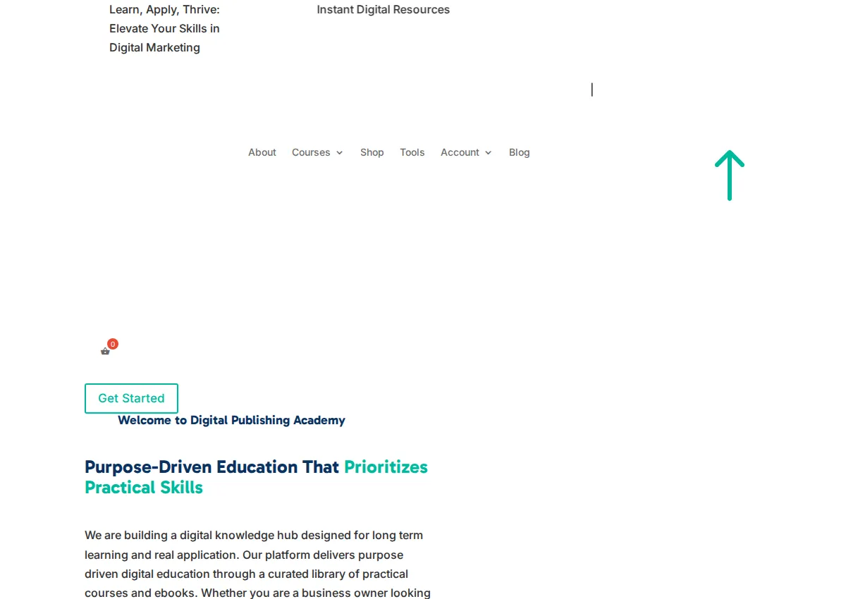 Store homepage