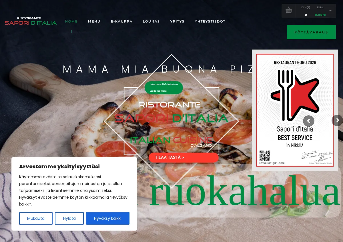 Store homepage