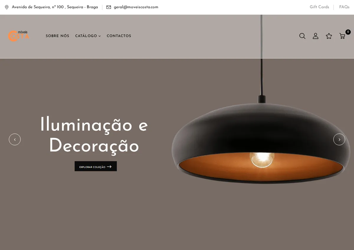 Store homepage