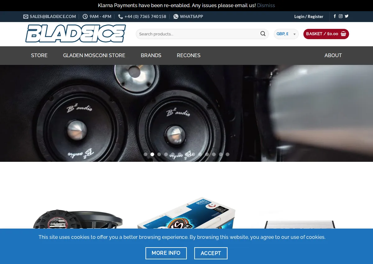 Store homepage