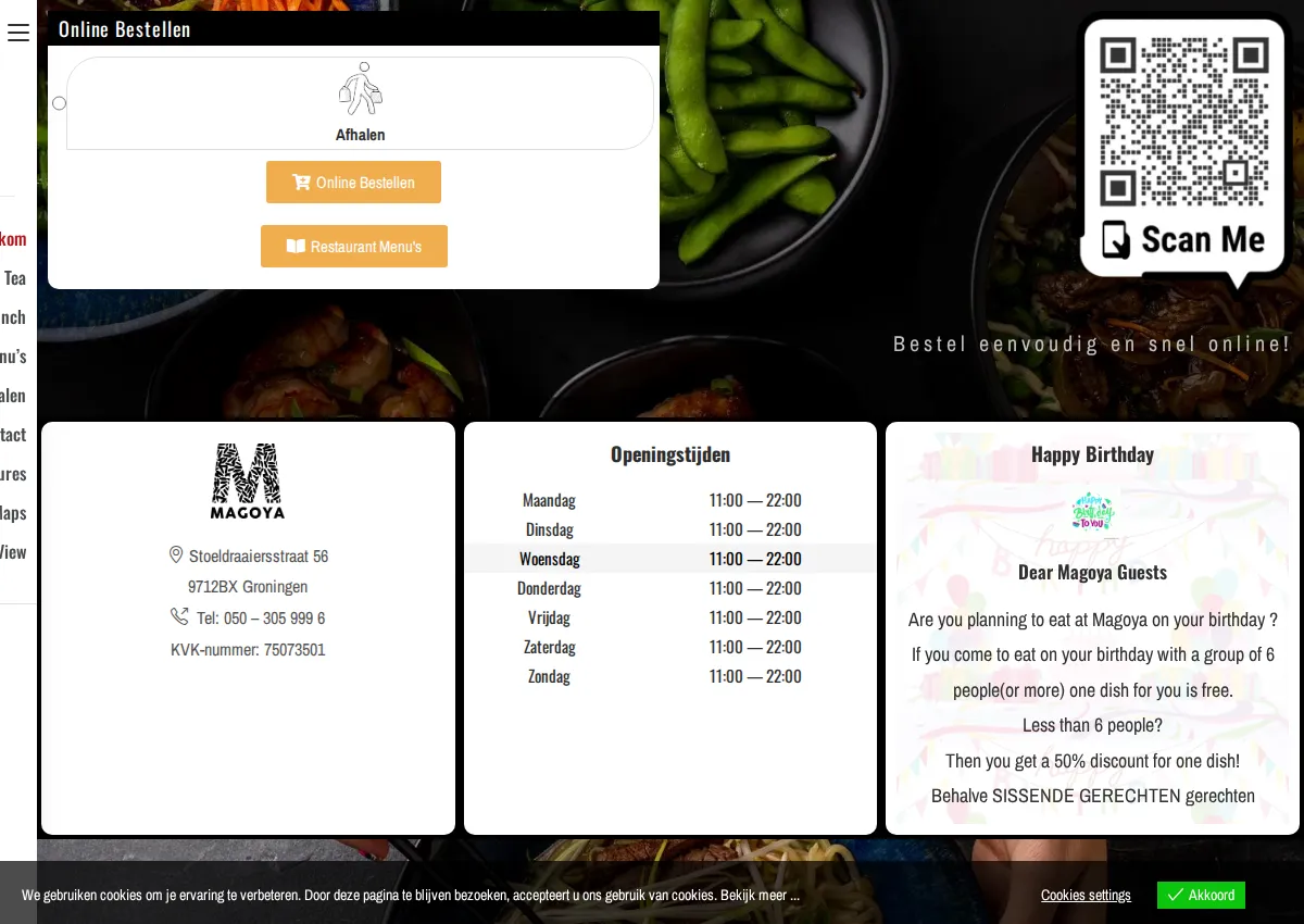 Store homepage