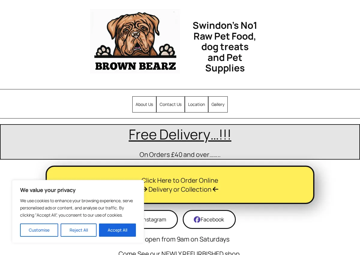 Store homepage