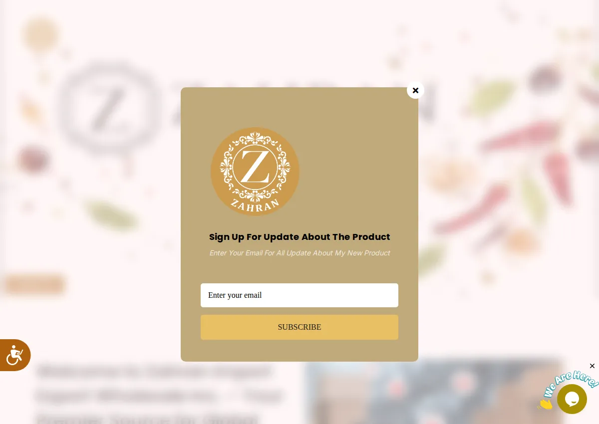 Store homepage