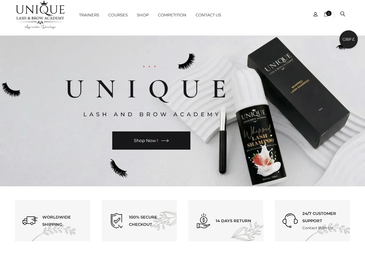 Store homepage