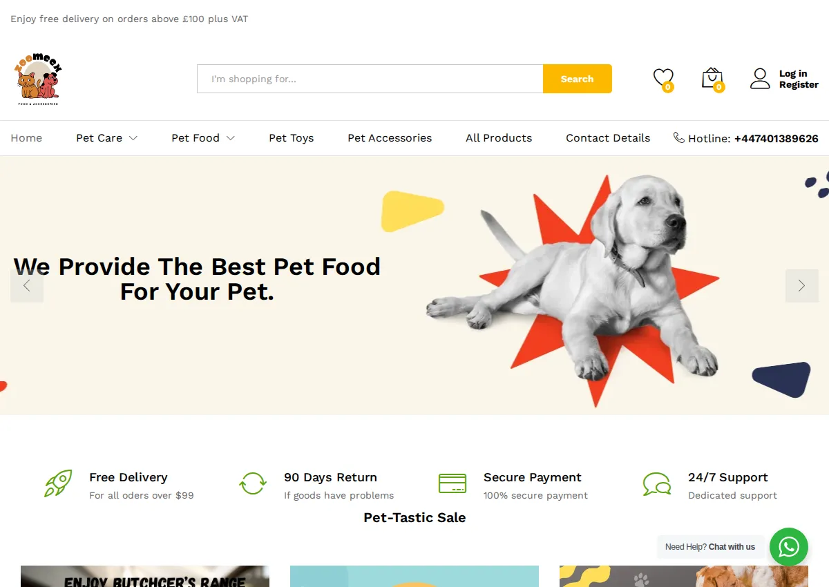 Store homepage
