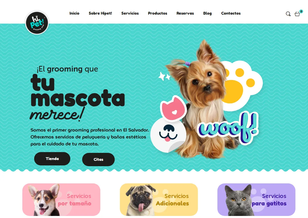 Store homepage