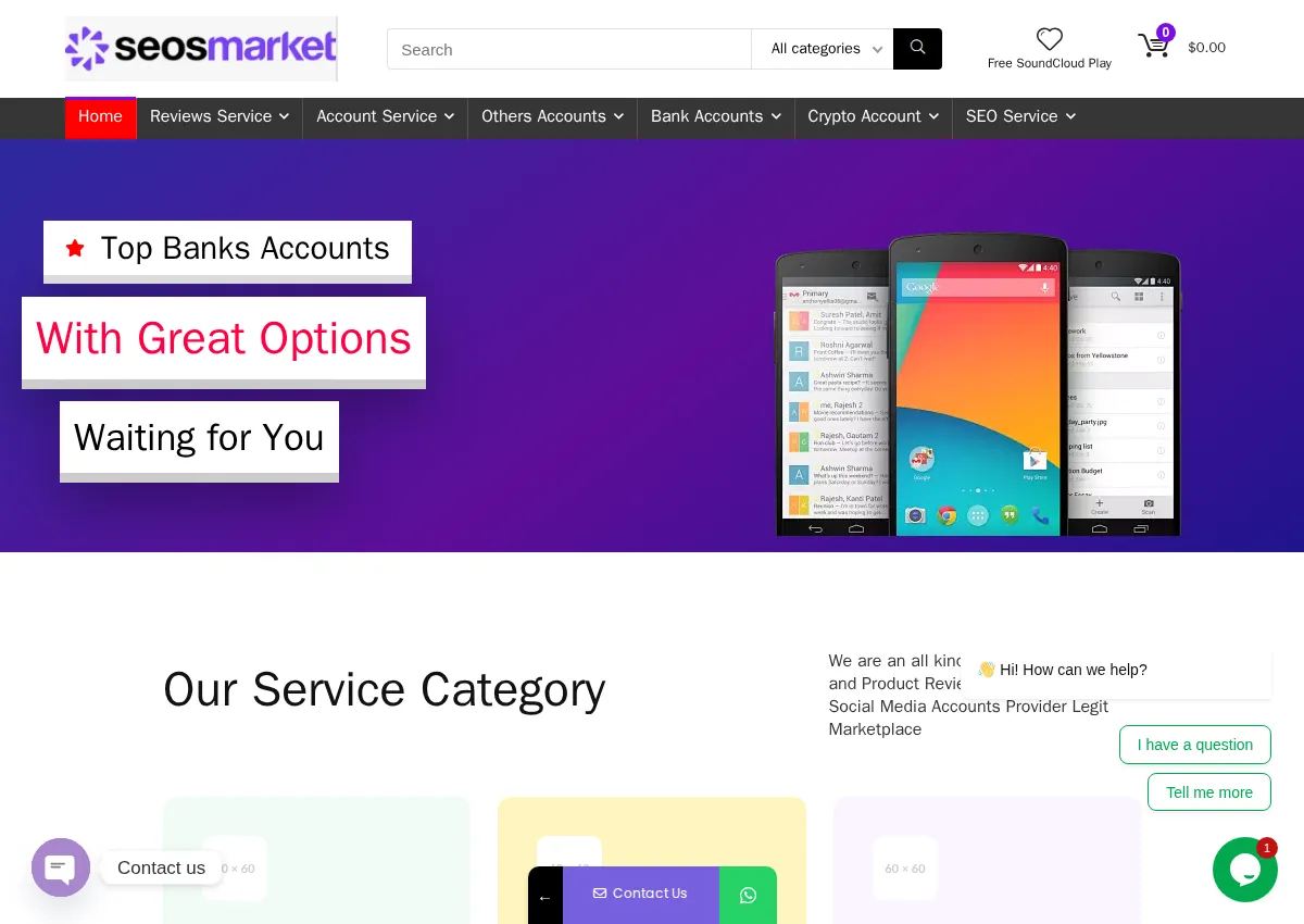 Store homepage