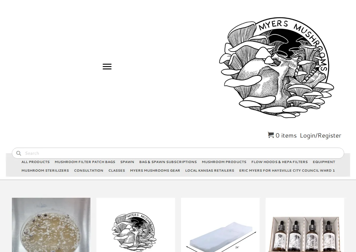 Store homepage