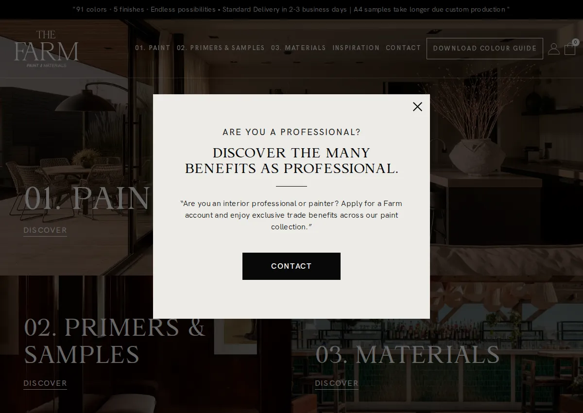 Store homepage