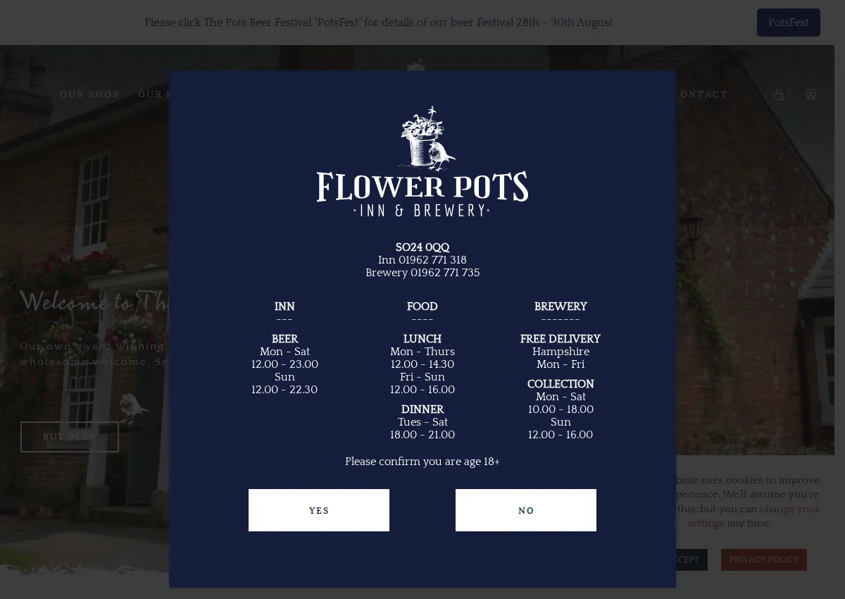 Store homepage