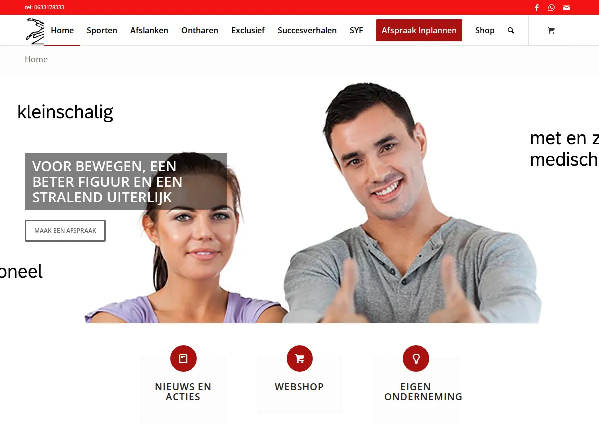 Store homepage
