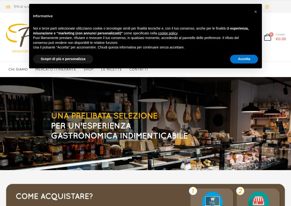Store homepage