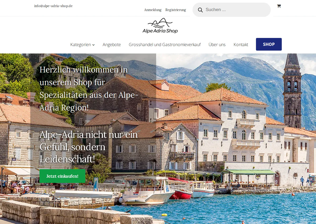 Store homepage