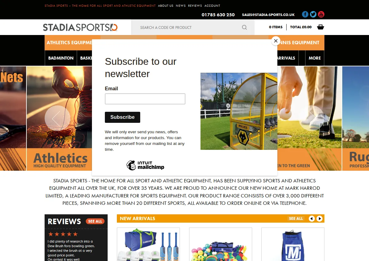 Store homepage