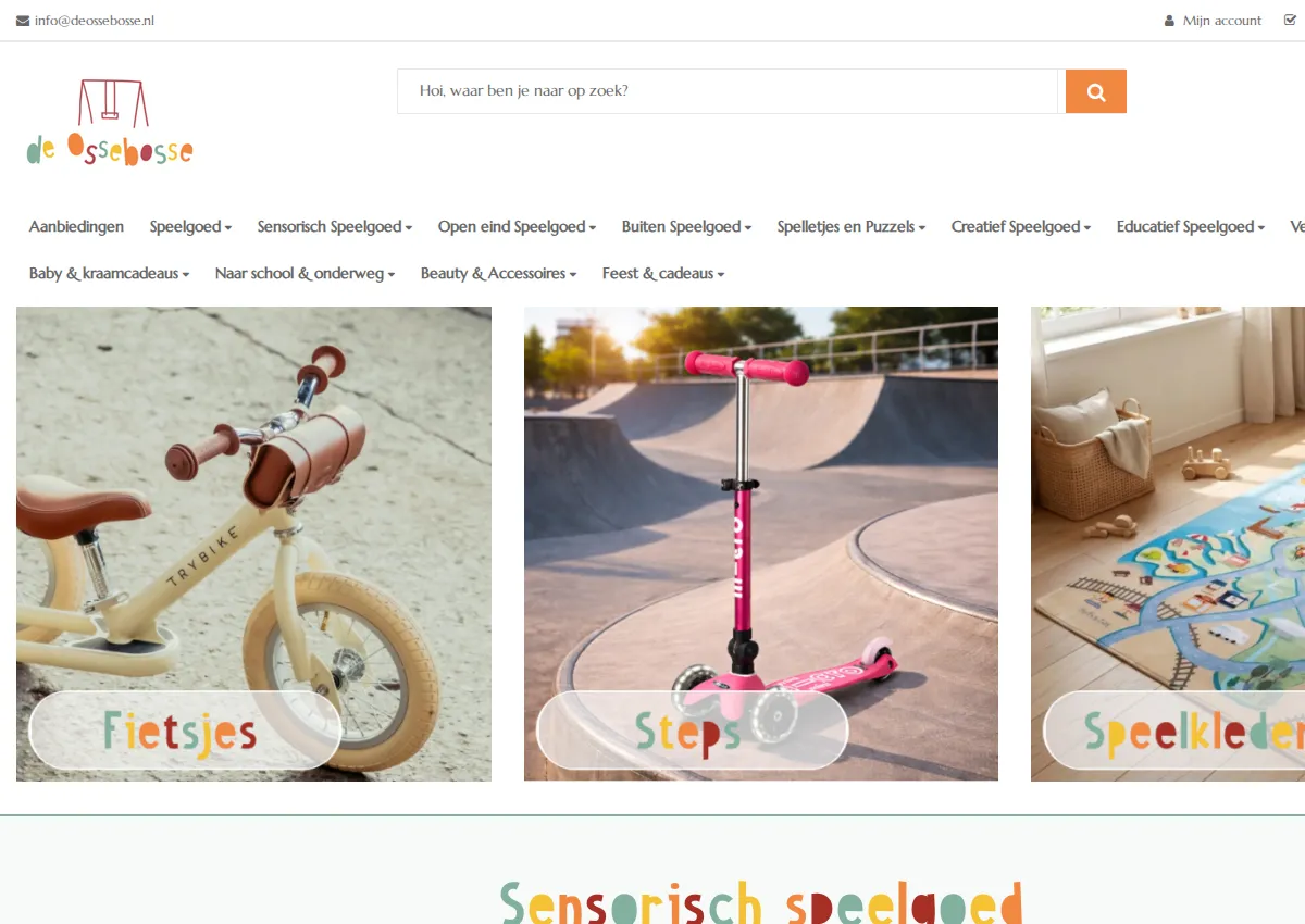 Store homepage