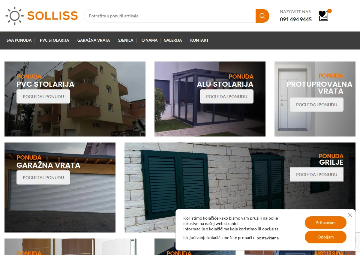 Store homepage