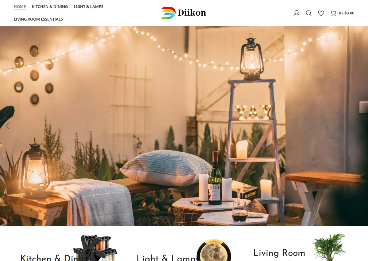 Store homepage