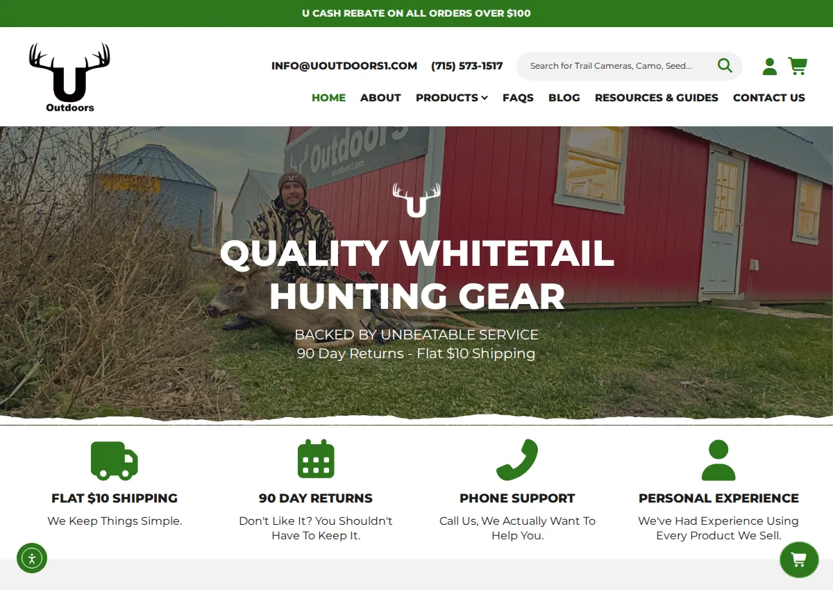 Store homepage