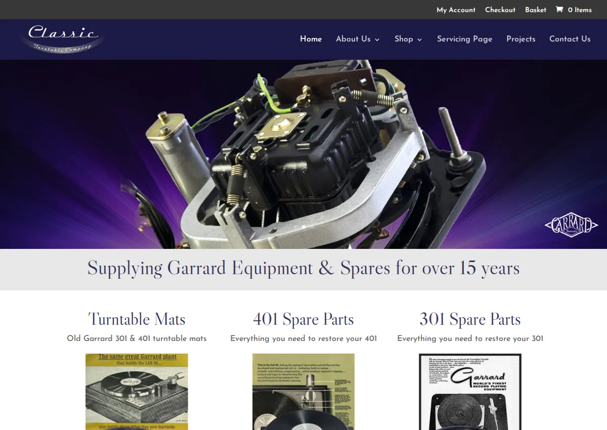 Store homepage