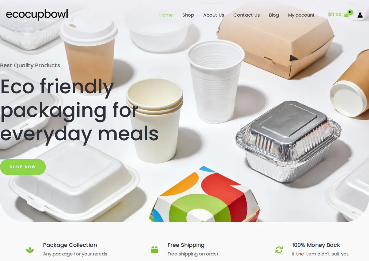 Store homepage