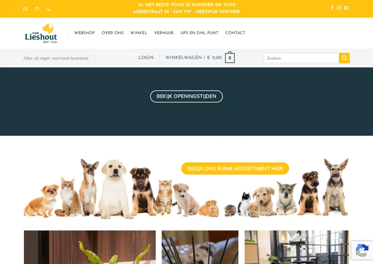 Store homepage
