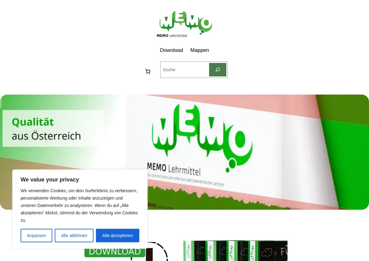 Store homepage