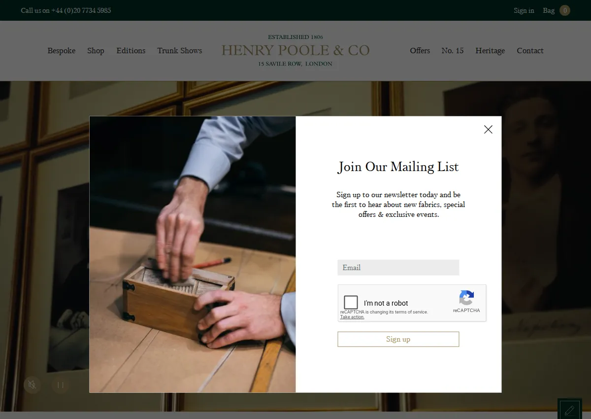 Store homepage