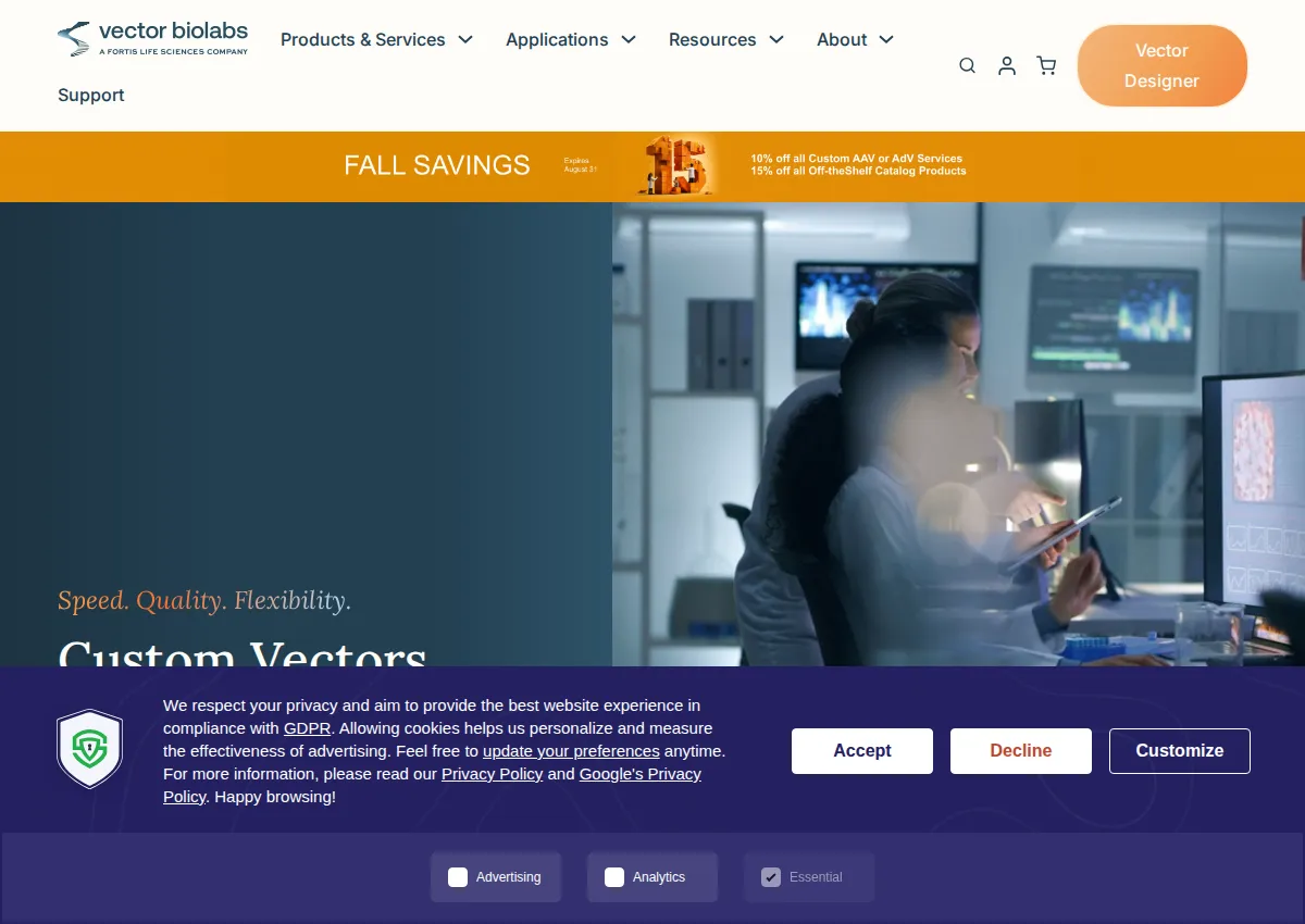 Store homepage