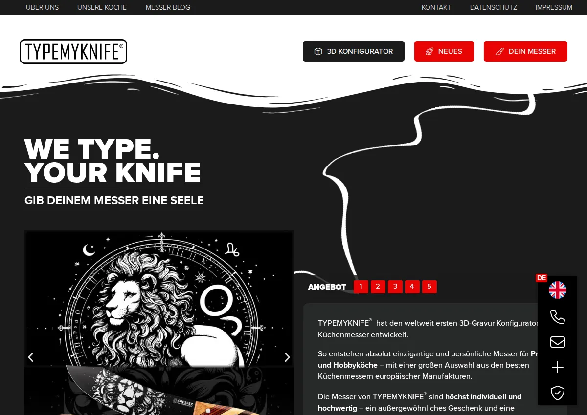 Store homepage