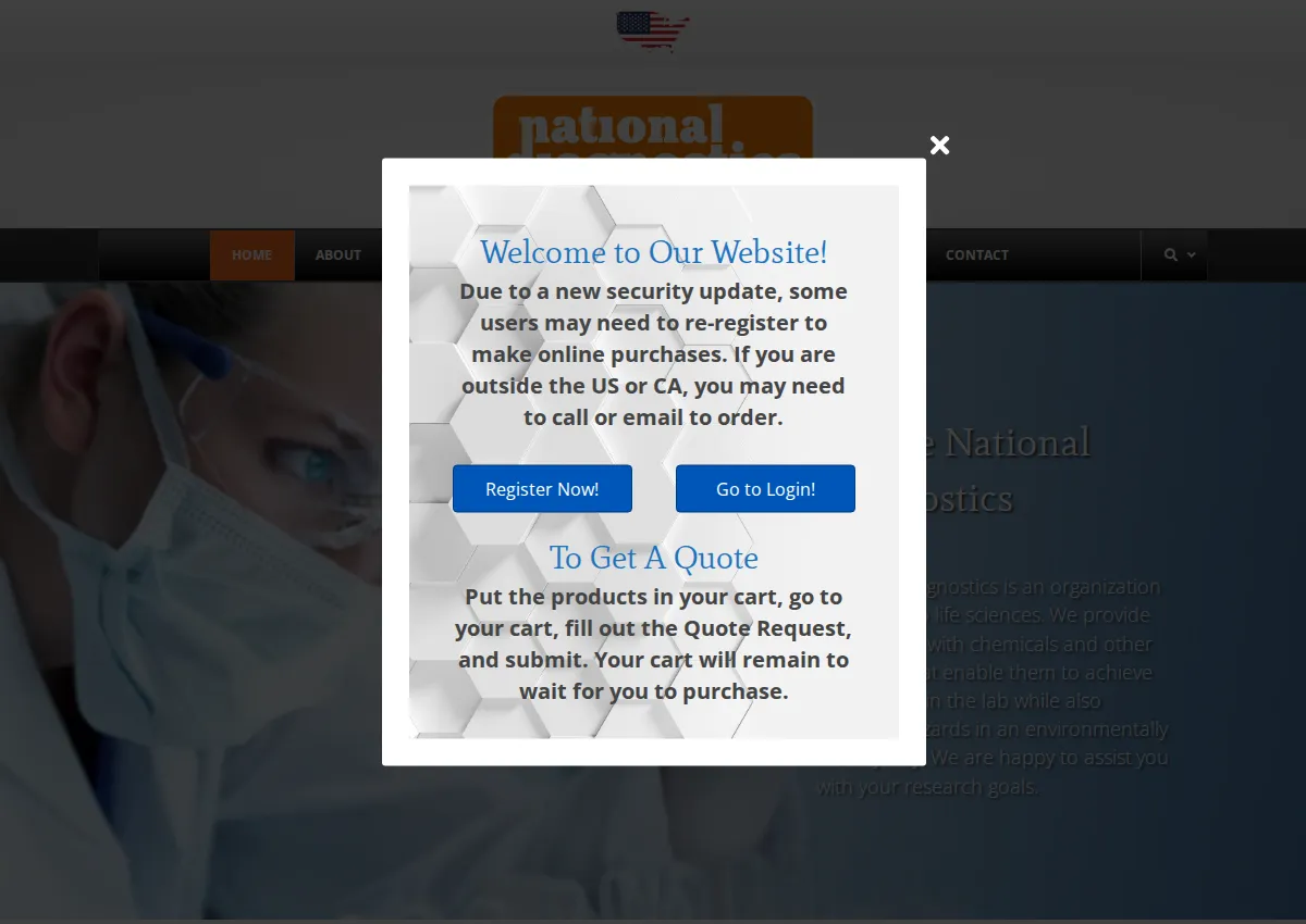 Store homepage