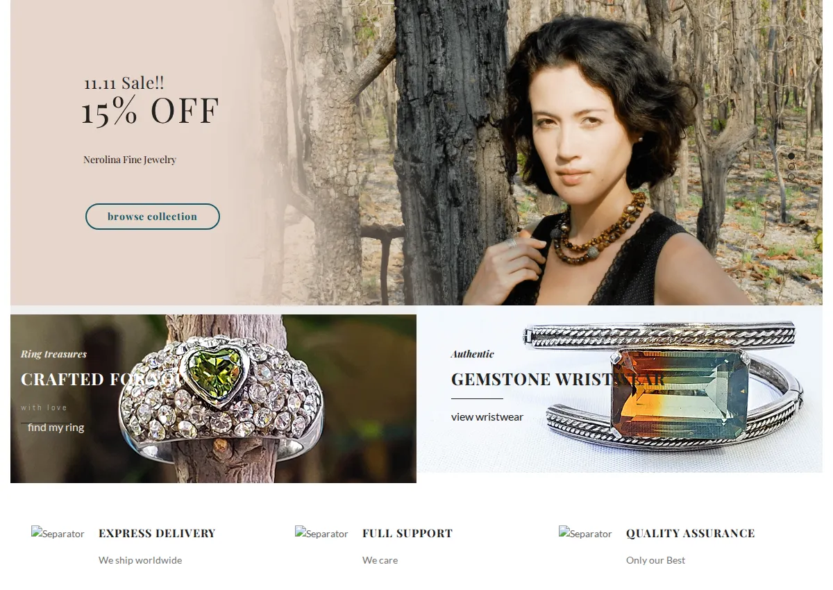 Store homepage