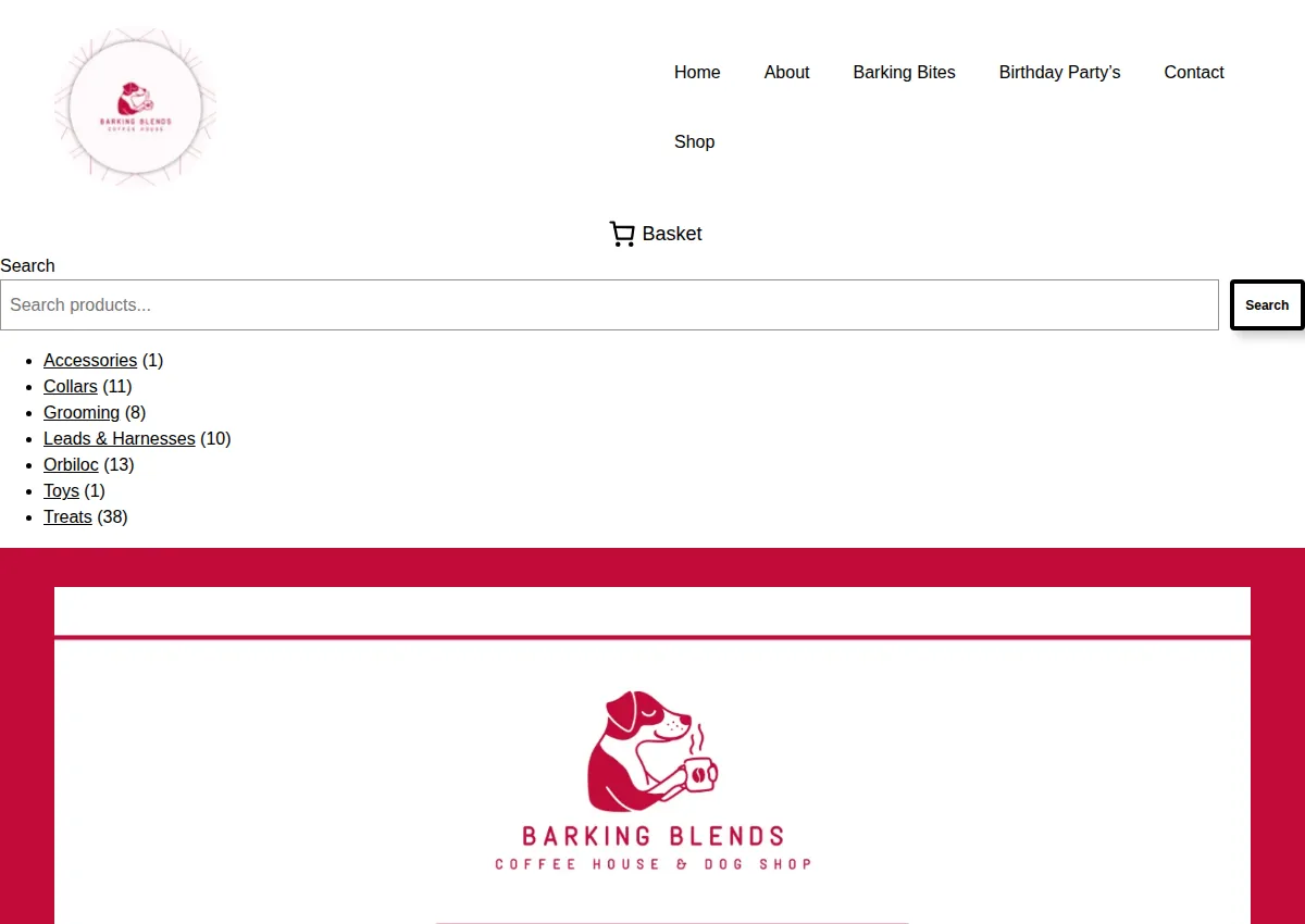 Store homepage