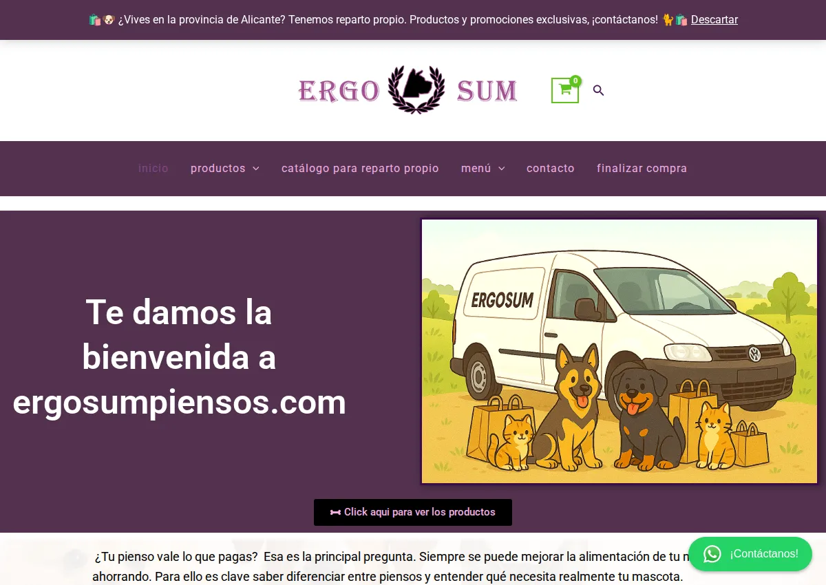 Store homepage
