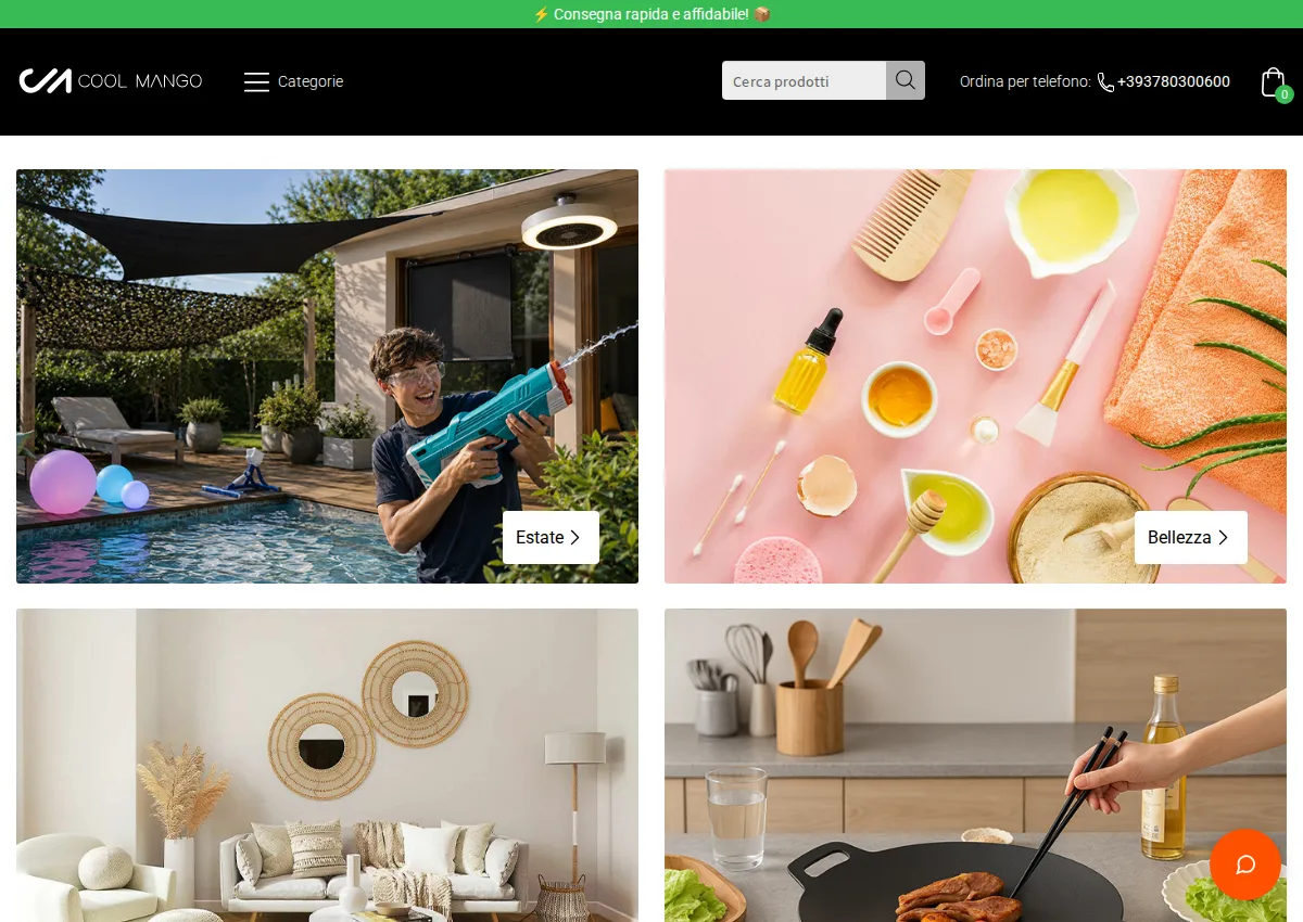 Store homepage