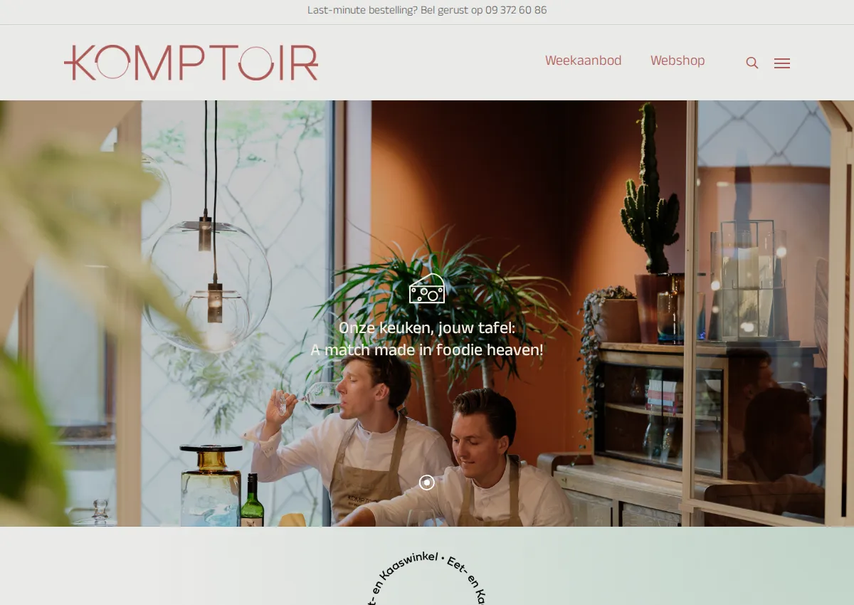 Store homepage