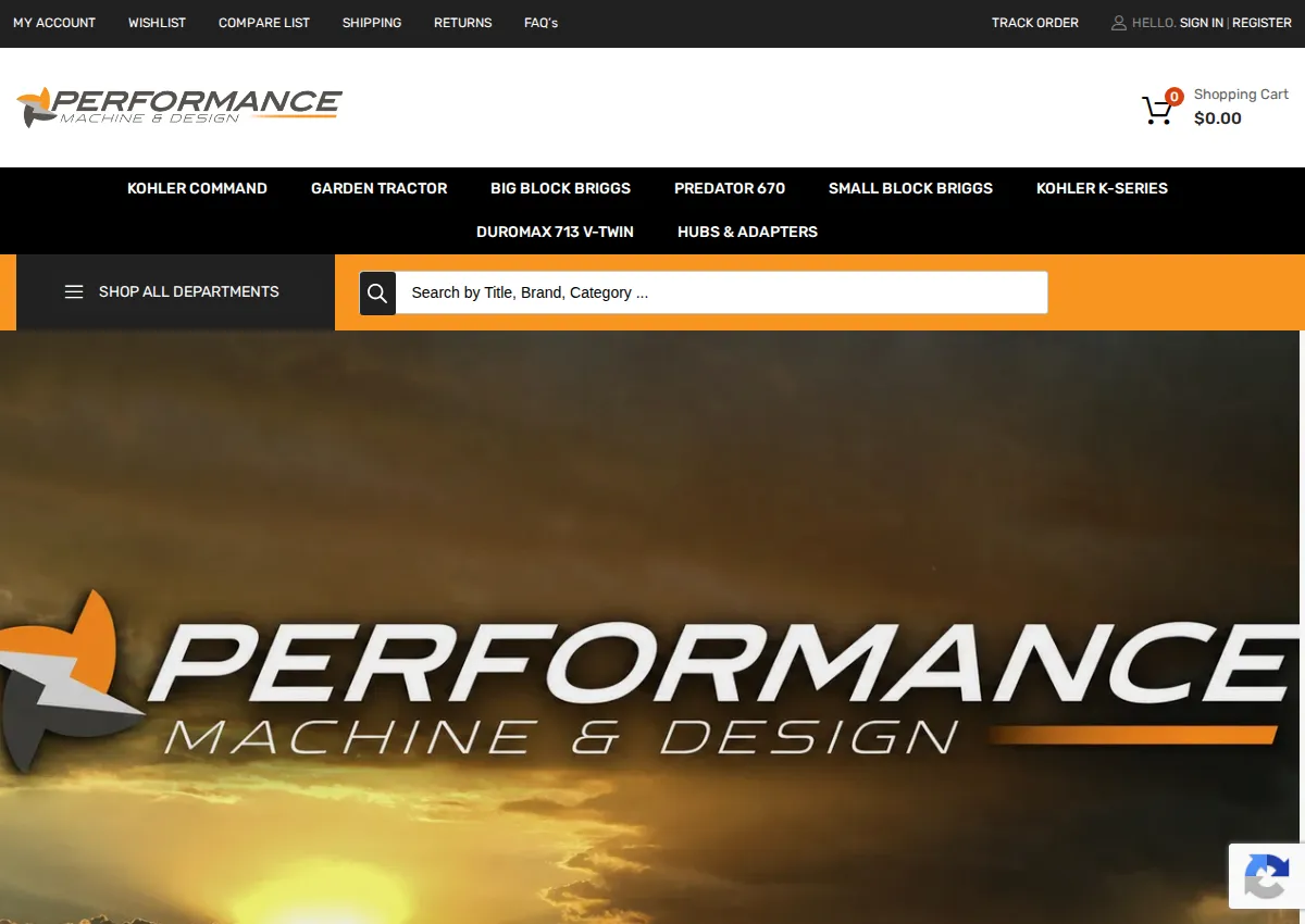 Store homepage