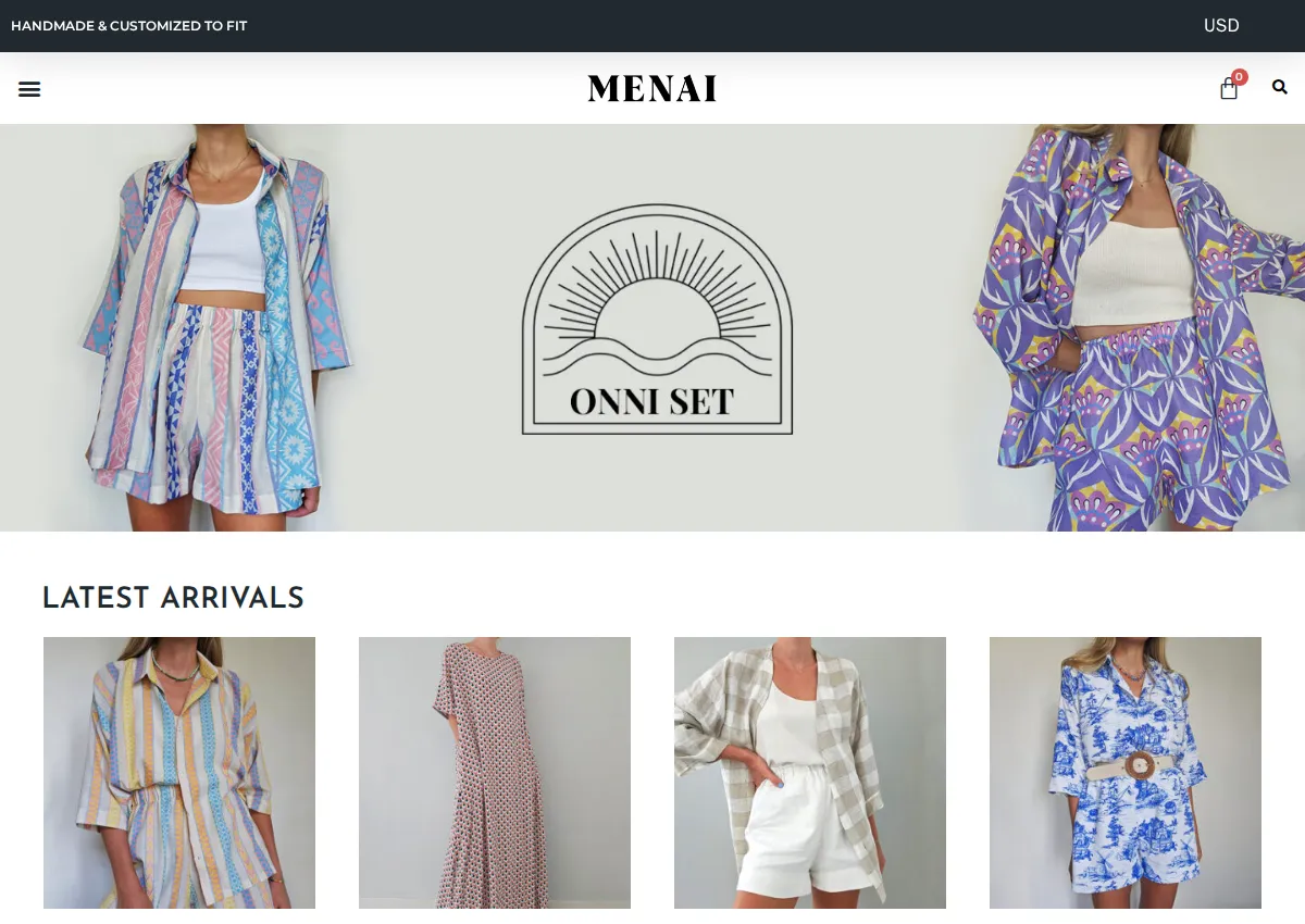 Store homepage