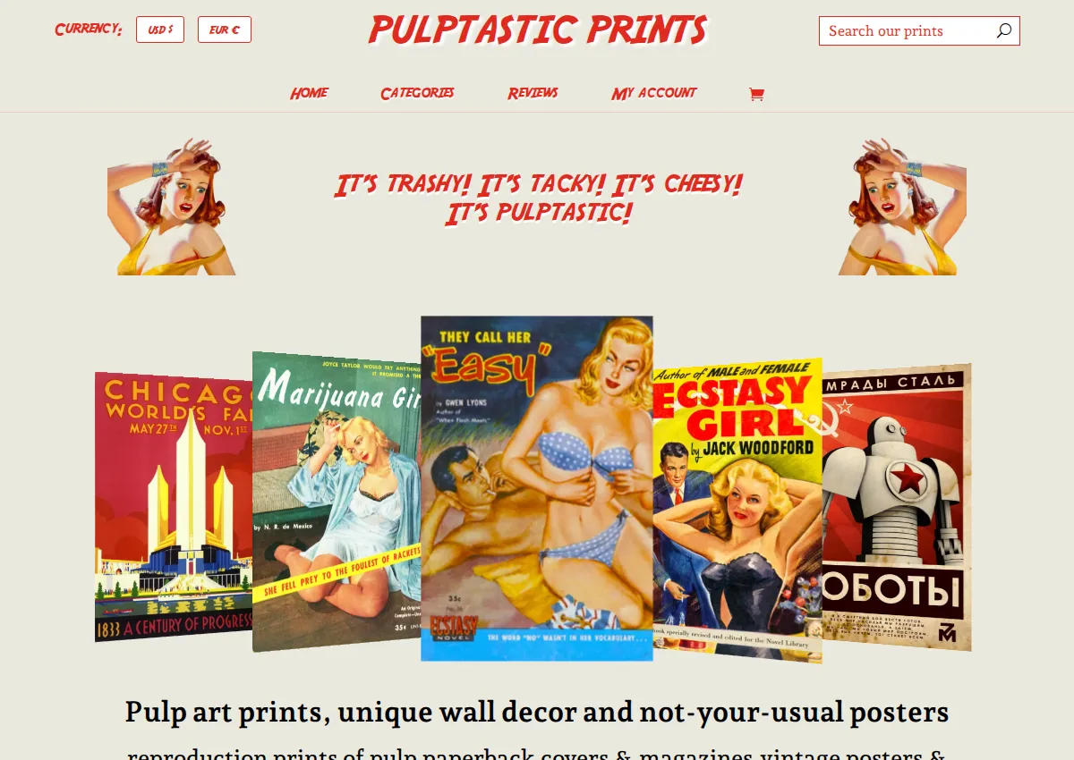 Store homepage