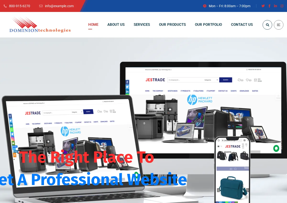 Store homepage