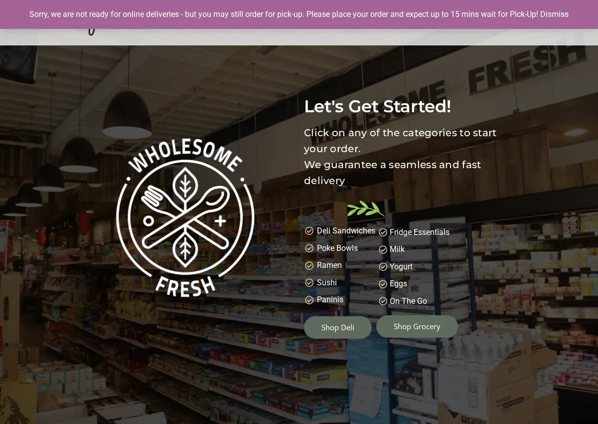 Store homepage