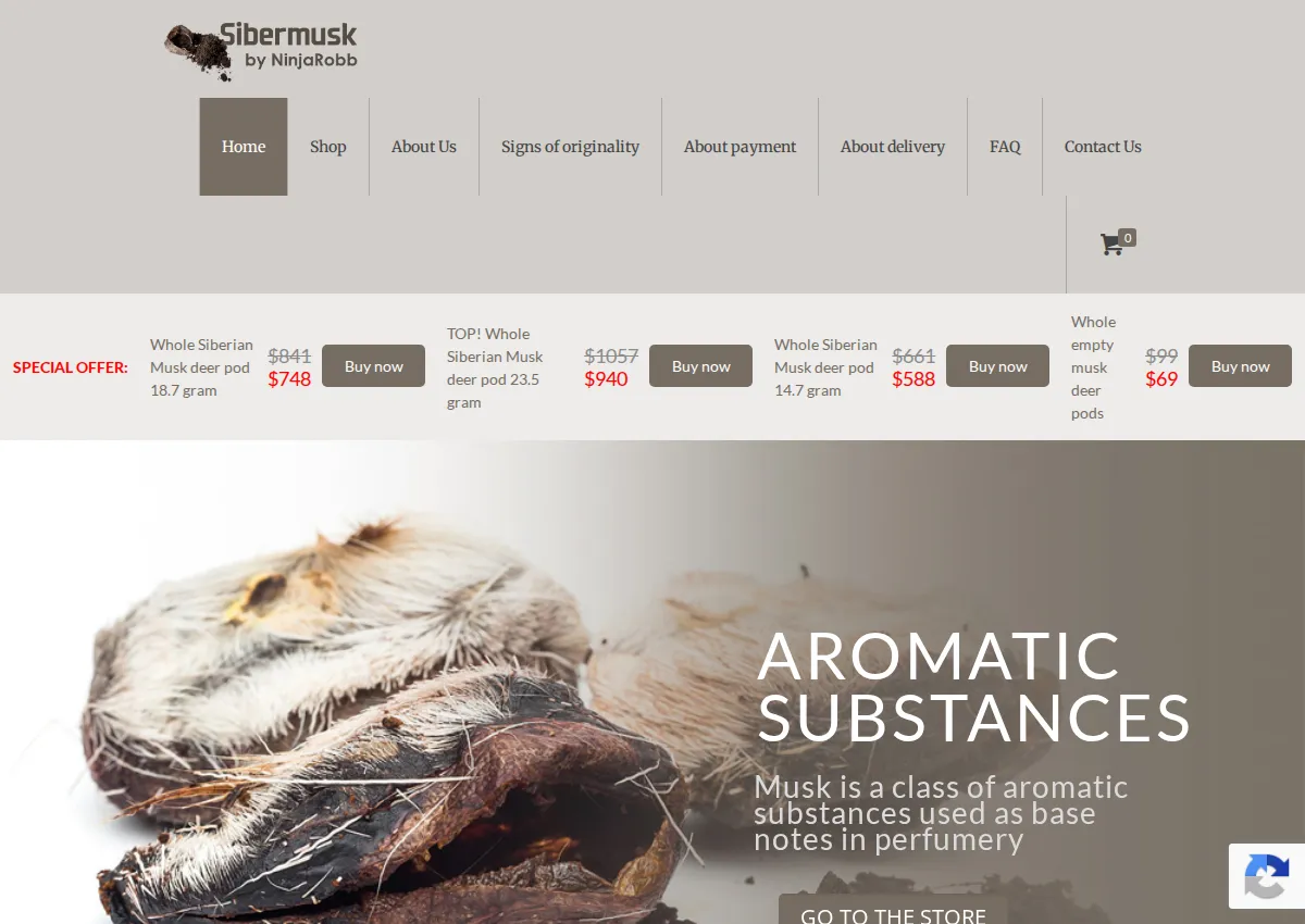 Store homepage