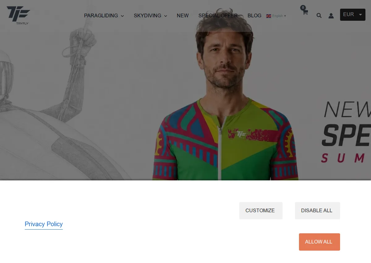 Store homepage