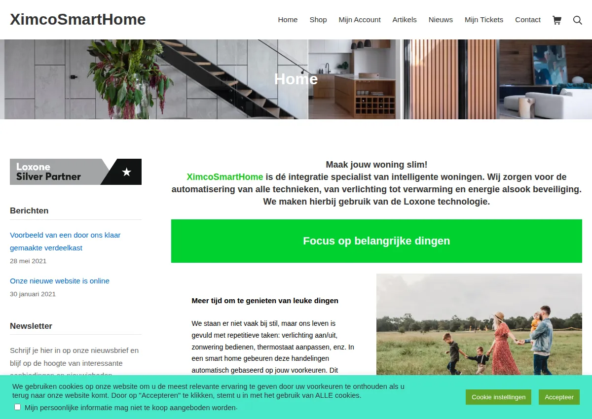Store homepage