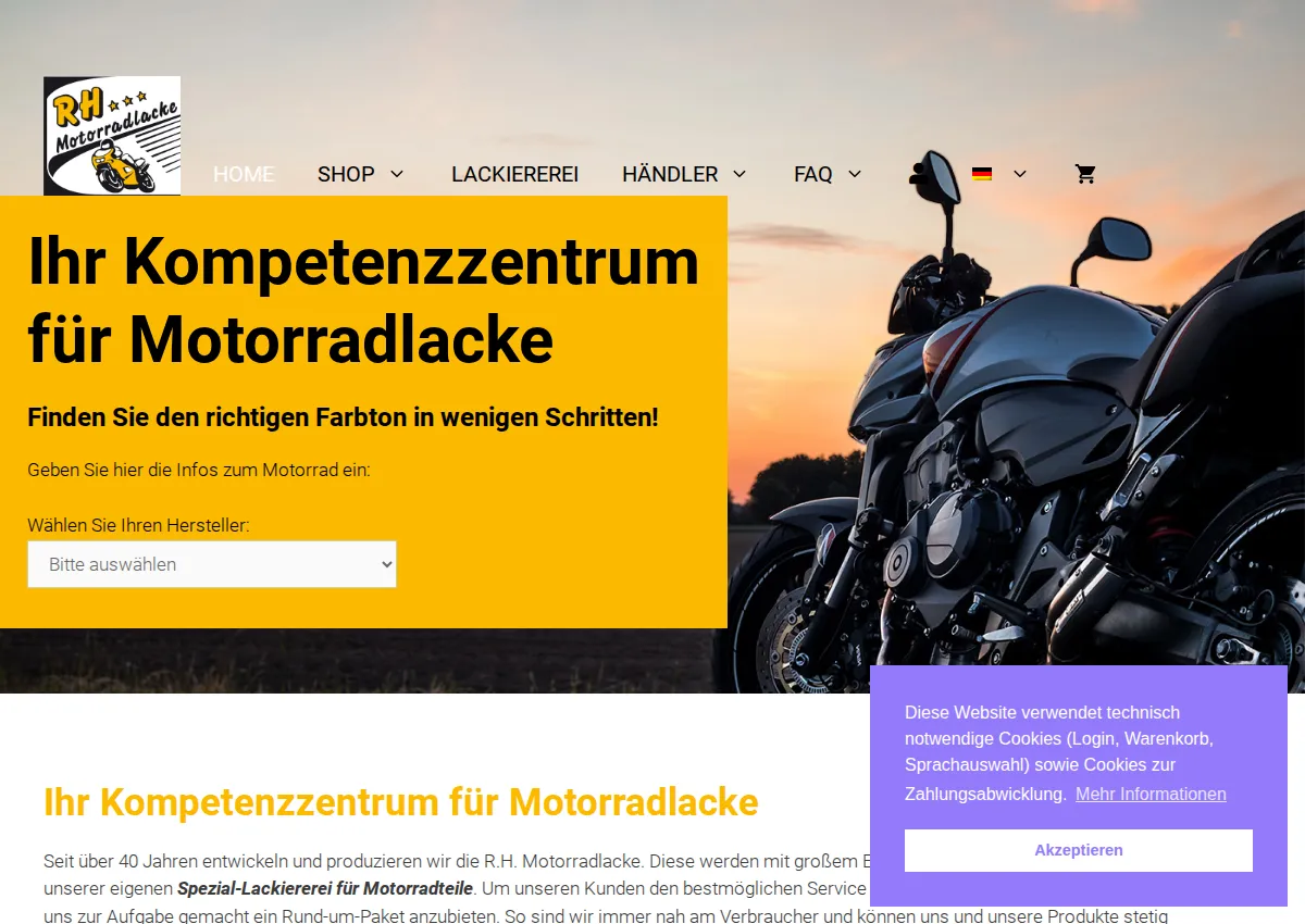 Store homepage