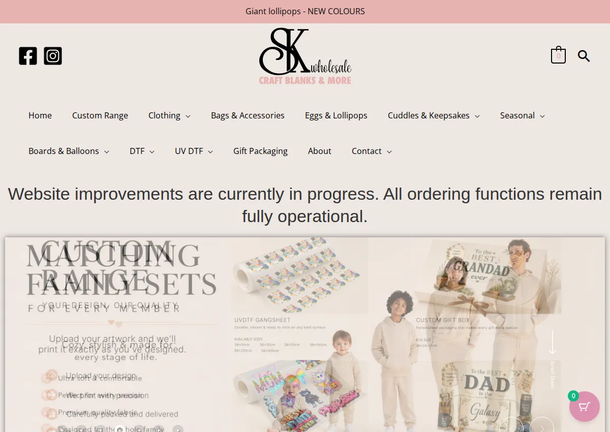 Store homepage