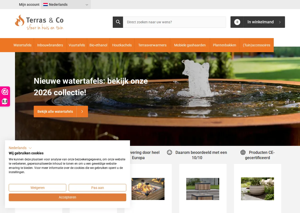 Store homepage
