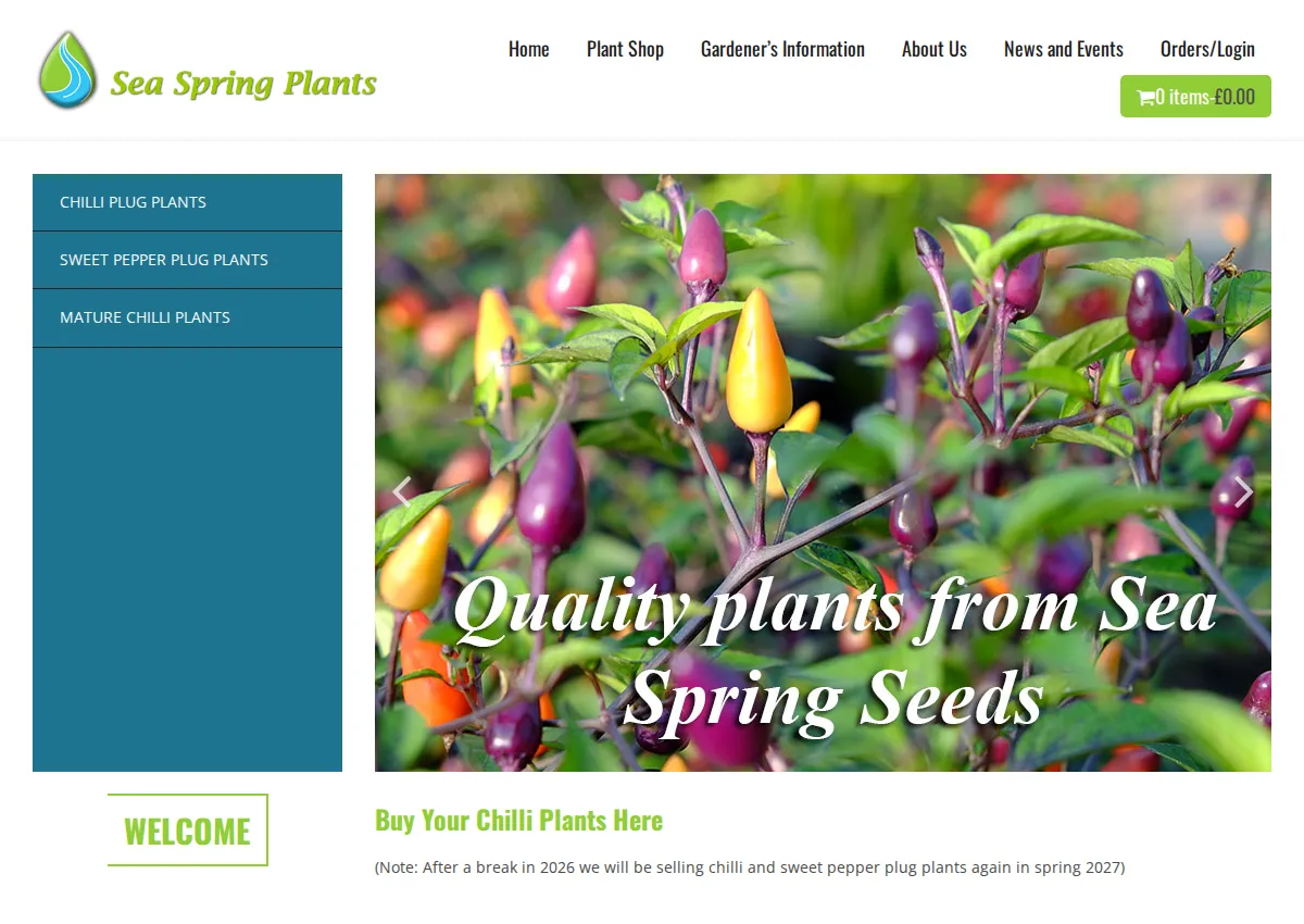 Store homepage