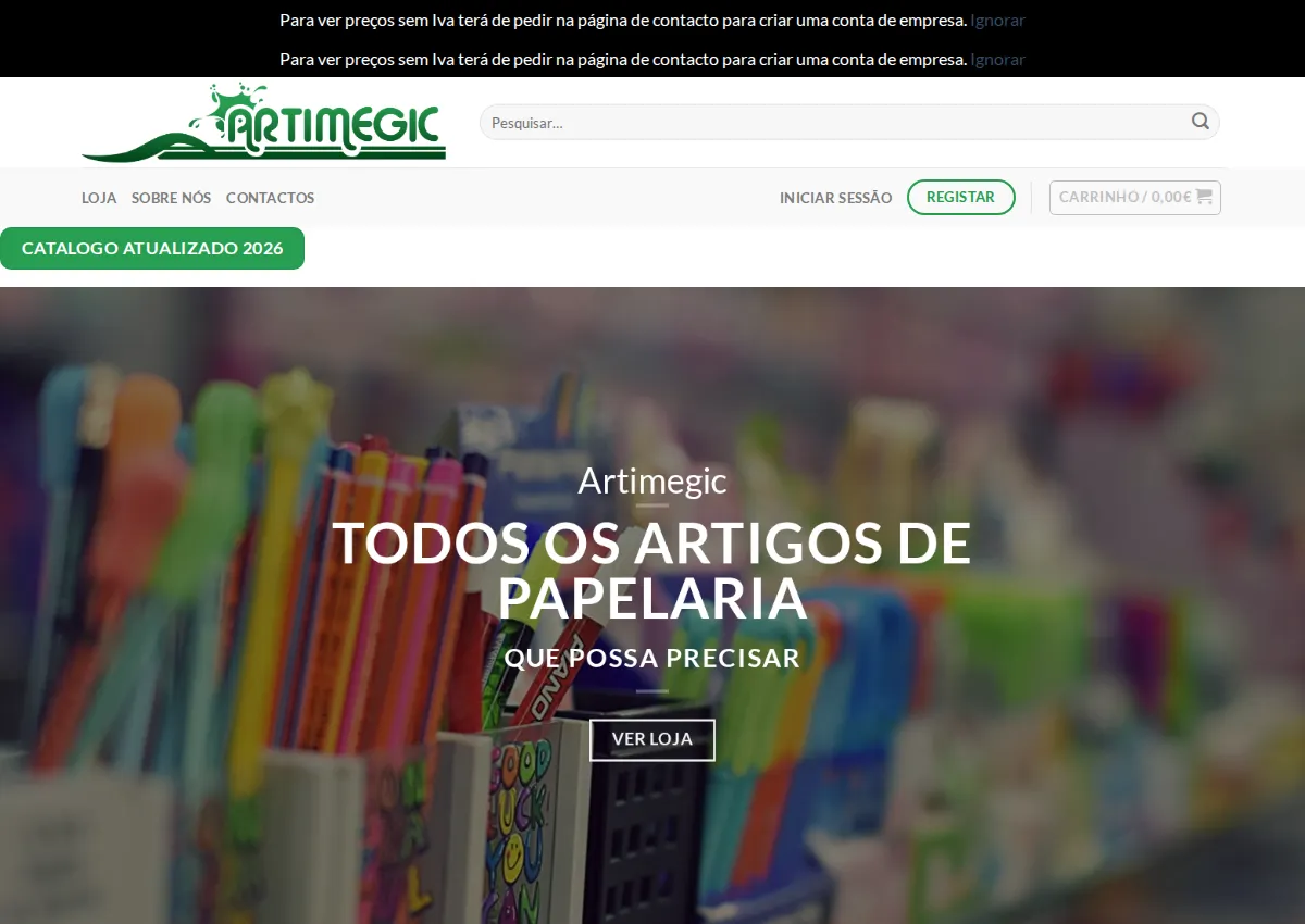 Store homepage